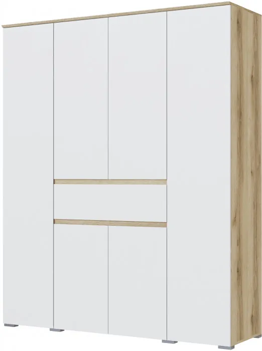 Модульная спальня Плейона, набор 2, Дуб делано/Белый