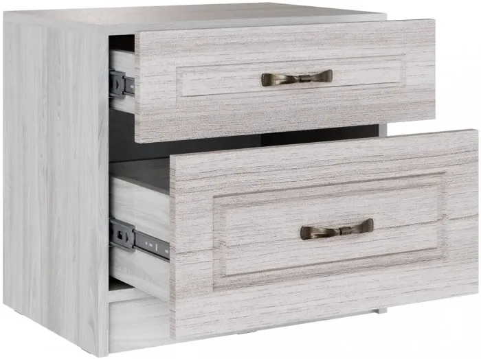 Тумба прикроватная Апполия, Ясень анкор светлый/Сандал белый