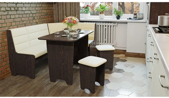 Техас Кухонный уголок Исп.2 (Венге/Кашемир коричневый)