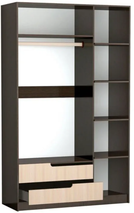 Гавана Шкаф 3х ств. венге/дуб молочный