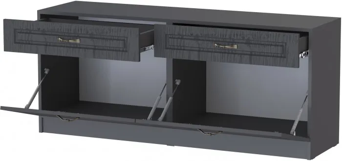 Тумба под ТВ Апполия, Графит серый/Лунный кратер