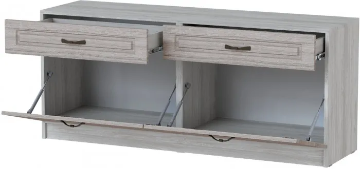 Тумба под ТВ Апполия, Ясень анкор светлый/Сандал белый