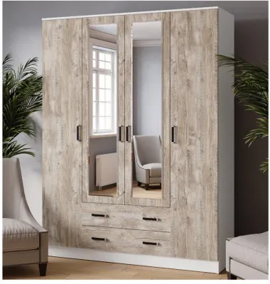 Шкаф комбинированный Лагуна 1600 белый/дуб юкон