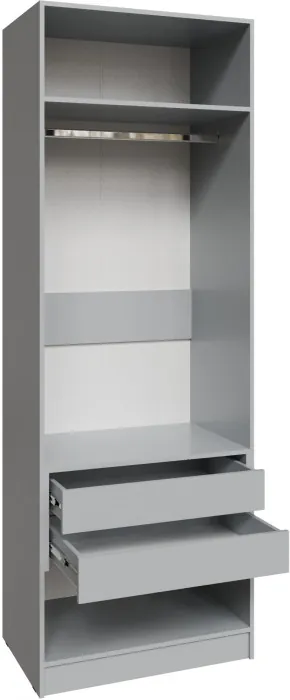 Шкаф Мадрид (0,8) с 2 ящ. внутри без зеркала, Камень серый