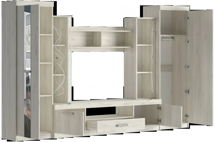 Гостиная Атлантида 2Б (Ясень шимо тёмный / Ясень шимо светлый)