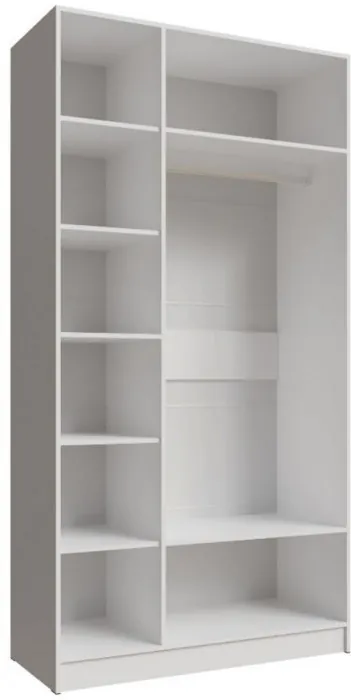 Шкаф Мадрид 1200 с зеркалом белый/ателье светлое