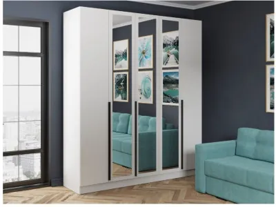 Шкаф Мадрид 2000 с зеркалом белый