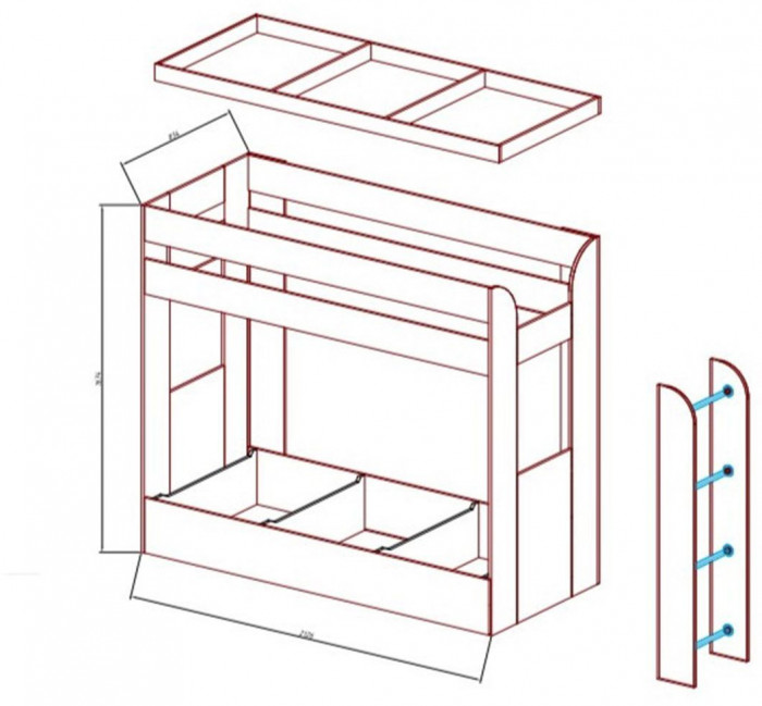 Карамель 75 кровать-диван Ясень Шимо Темный / Светлый / Ткань Саванна
