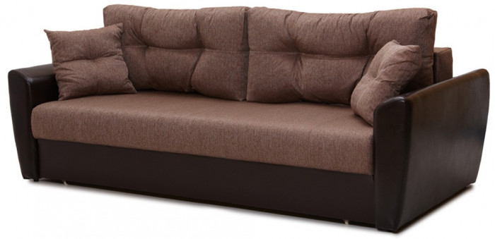 Диван еврокнижка Амстердам 140 рогожка коричневая