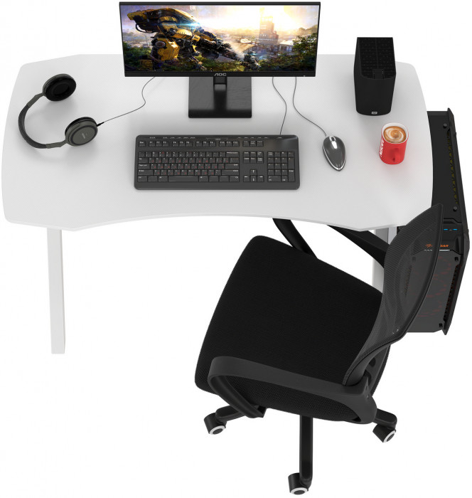 Игровой стол Мебель--24 GT-2310 + кресло компьютерное 103 чёрное, белый