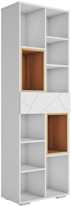 Модульная гостиная Гранж, композиция 3 (Белый (Шагрень)/Крафт золотой / Белый софт)