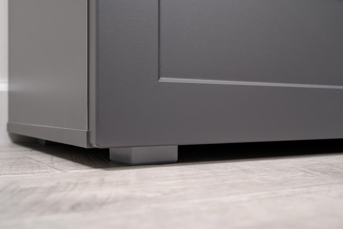 Остин 11.53 Кровать + ортопед + 13.336.03 Шкаф для одежды + 16.240 Комод, серый графит/дуб крафт золотой