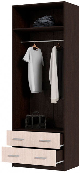 Дуэт шкаф 2-х ств (800*2200*500 мм) венге/дуб белфорд