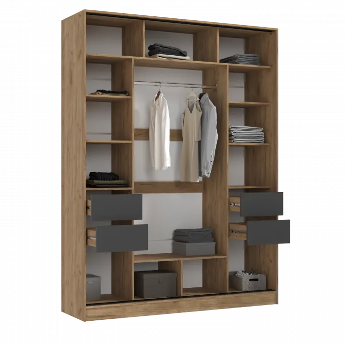 Спальня дуб крафт/графит