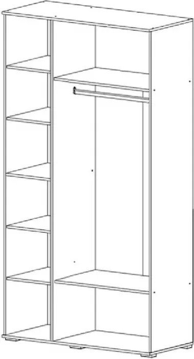 Норд Шкаф трехстворчатый 1200 + Норд Антресоль к шкафу 1200 графит