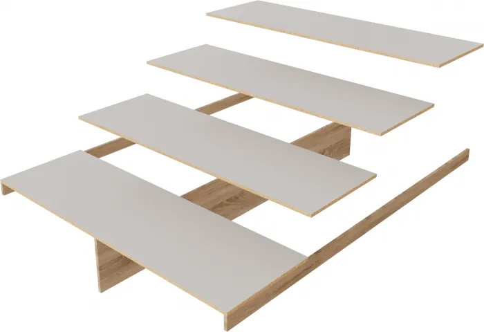 Толедо Кровать 140 белый, настил ЛДСП