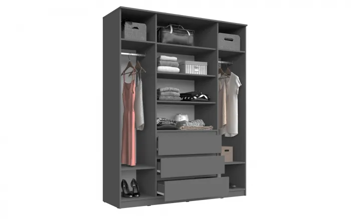 Челси Шкаф 1600 (Белый глянец, Белый)