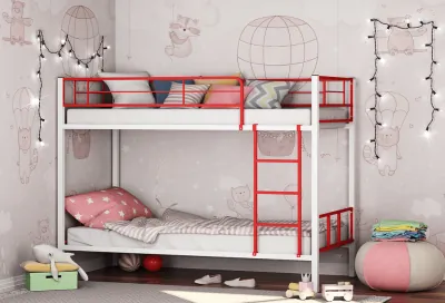 Двухъярусная кровать Севилья-2.01 комби (Салатовый, Серый)