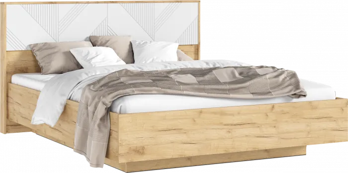 Спальня Ирис, композиция 2, браш вайт/дуб крафт