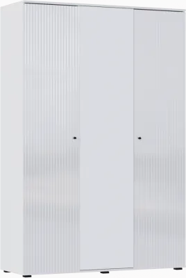 Оливия Шкаф 3-х ств. (Белый, Белый глянец)