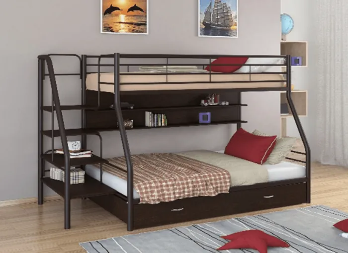 Двухъярусная кровать Толедо-1ПЯ (Серый)