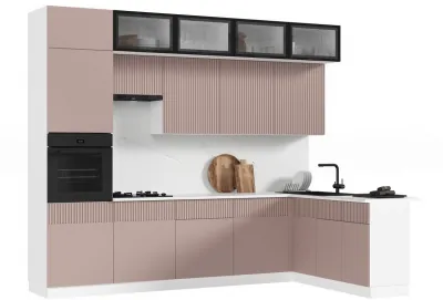 Кухня Оливия NEW 3,0х1,8м Шарли пинк