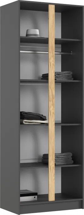 Келвин Шкаф 2-х створчатый (800) (Графит, Графит)