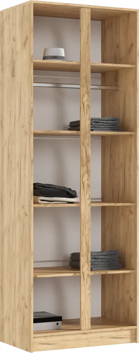 Келвин Шкаф 2-х створчатый (800) (Графит, Дуб Крафт)