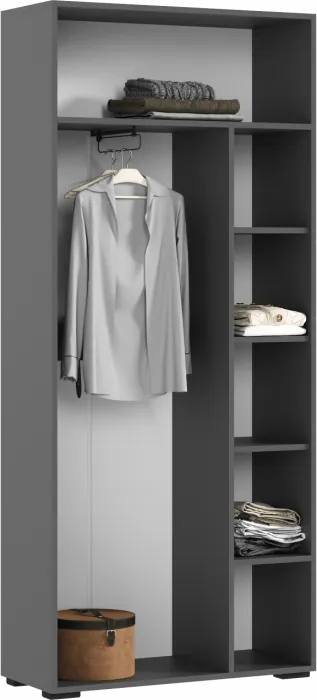 Роджина Шкаф двухстворчатый (800) (Белый глянец, Дуб Крафт Золотой)