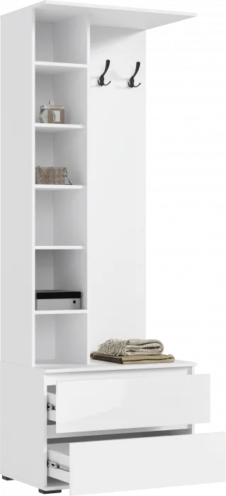 Норд Прихожая, композиция №2, Белый глянец/Белый