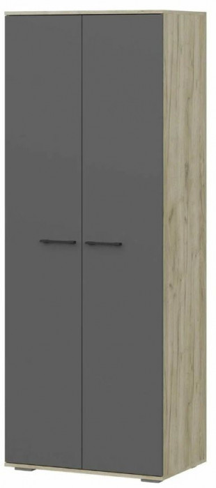 мс для прихожей Бостон ШК-800 дуб крафт серый/серый графит