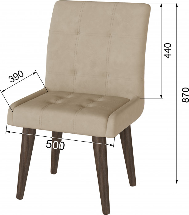 Стул Гира бежевый (орех)