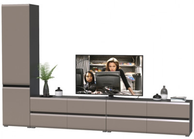 Сидней Комплектация № 127, корпус: антрацит/фасады: МДФ веллюто капучино