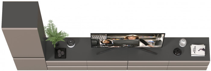 Сидней Комплектация № 127, корпус: антрацит/фасады: МДФ веллюто капучино