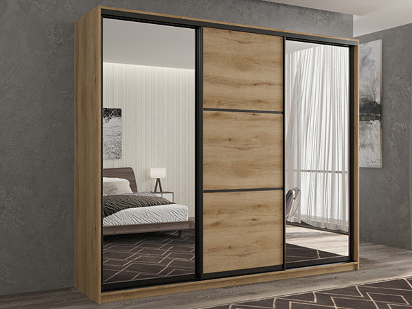 Шкаф-купе Кааппи 3 Эвок Прибрежный 240х45х230 см