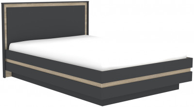 Кровать с основанием 1400 Анона, антрацит