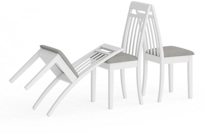 Три стула Мебель--24 Гольф-11 разборных, белый