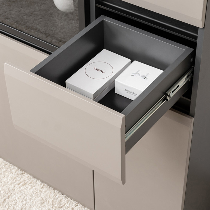 Сидней Комплектация № 022, корпус: антрацит/фасады: МДФ веллюто капучино