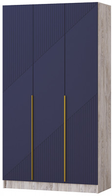 Шкаф Авис 1,2, Дуб эндгрейн/Сапфир