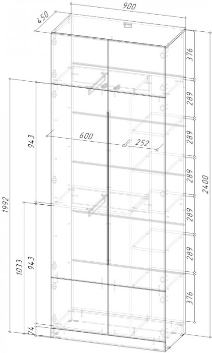 Модульная прихожая Кантри, композиция 1