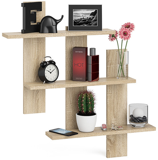 Полка СВК-5, цвет дуб сонома, ШхГхВ 84х13,6х88 см.