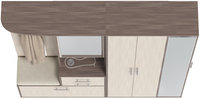 Прихожая Домино 5, бодега тёмный/бодега светлый