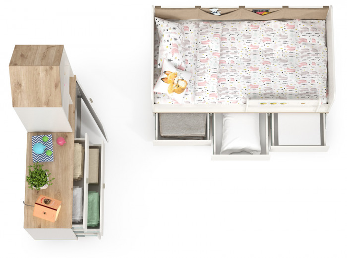 Эйп Детская № 3, белый/дуб белый