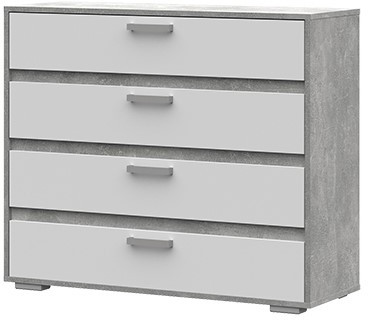 Денвер КМ-01 Комод (995х836х354) ателье светлый/белый