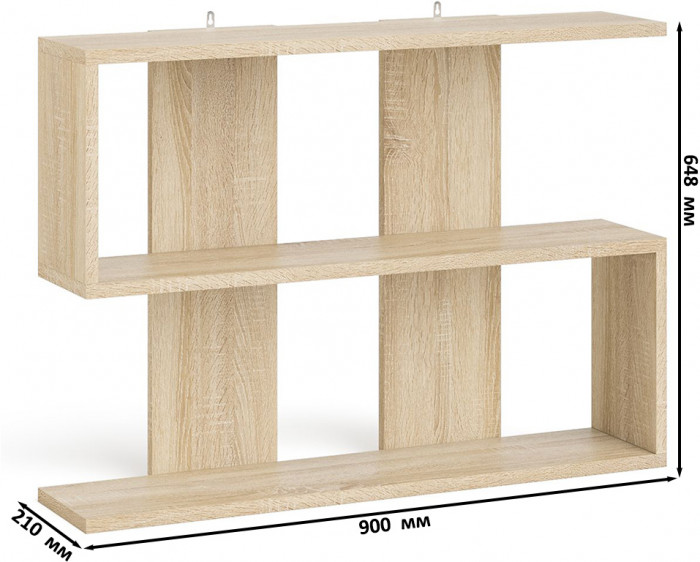 Мори Стол компьютерный МС-1 правый + Комод МК700.5 + Полка 900, цвет дуб сонома, ШхГхВ 160,4х50х209,6 см., НЕ универсальная сборка