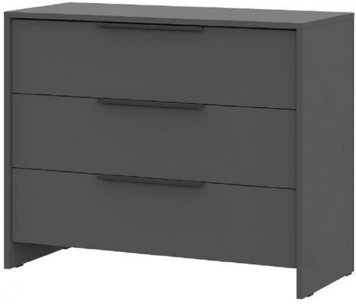 Комод 3 ящика Камелия 1, Графит