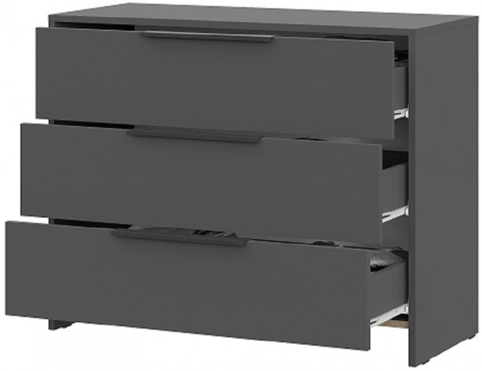 Комод 3 ящика Камелия 1, Графит
