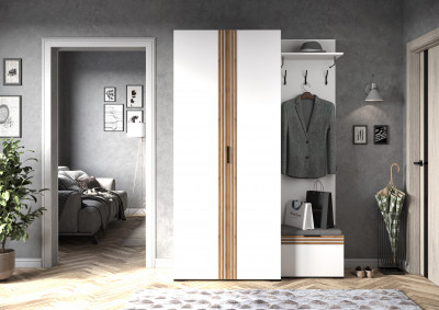 Прихожая Нао, набор №4, Белый/Белый, Вотан, Simple 27