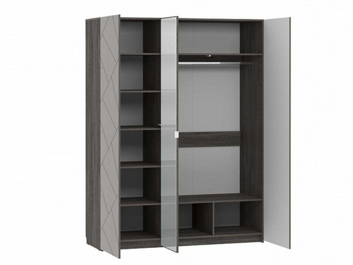 НМ 011.44 Шкаф комбинированный Summit / ясень анкор тёмный / графит софт