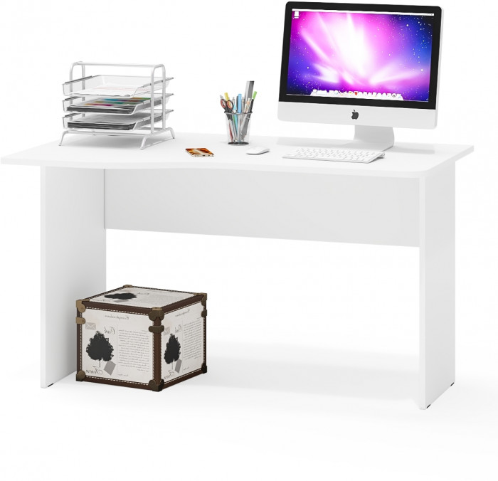 письменный стол С-МД-1-04, белый шагрень